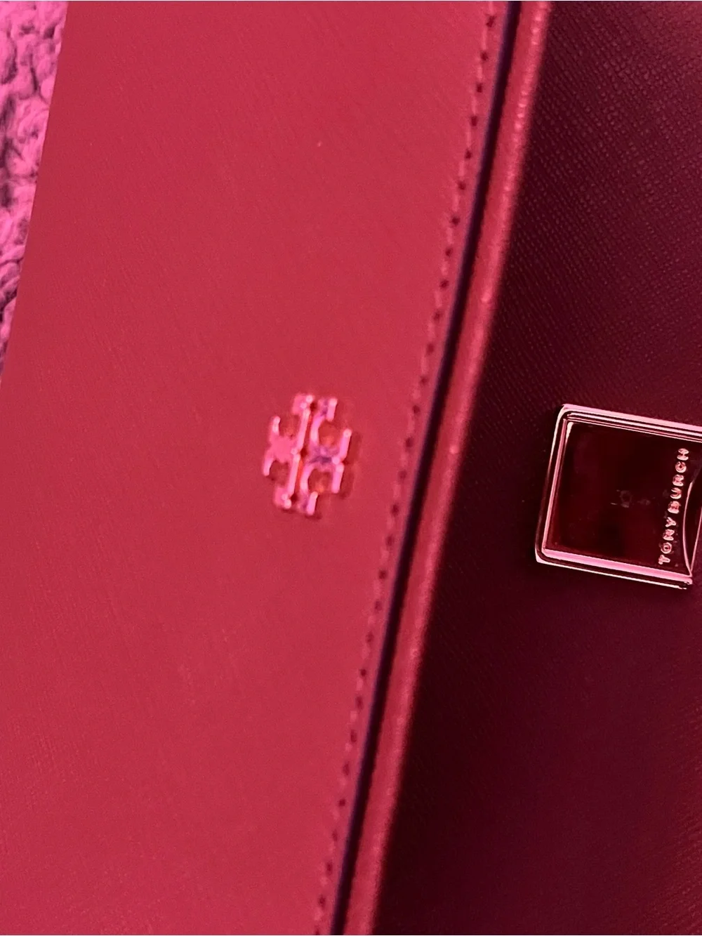 Tory Burch brown Leather Chain Wallet Crossbody